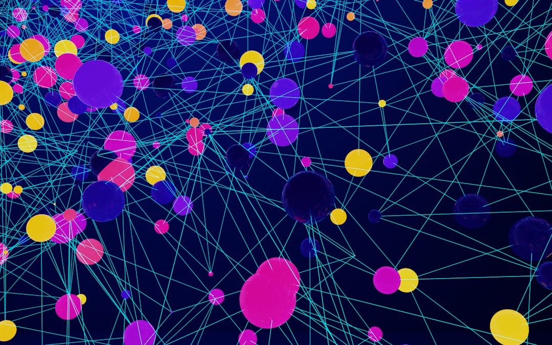 AI の学習プロセスを表現した神経ネットワークの図。データと計算を示すビジュアルで、事前学習の重要性を強調
